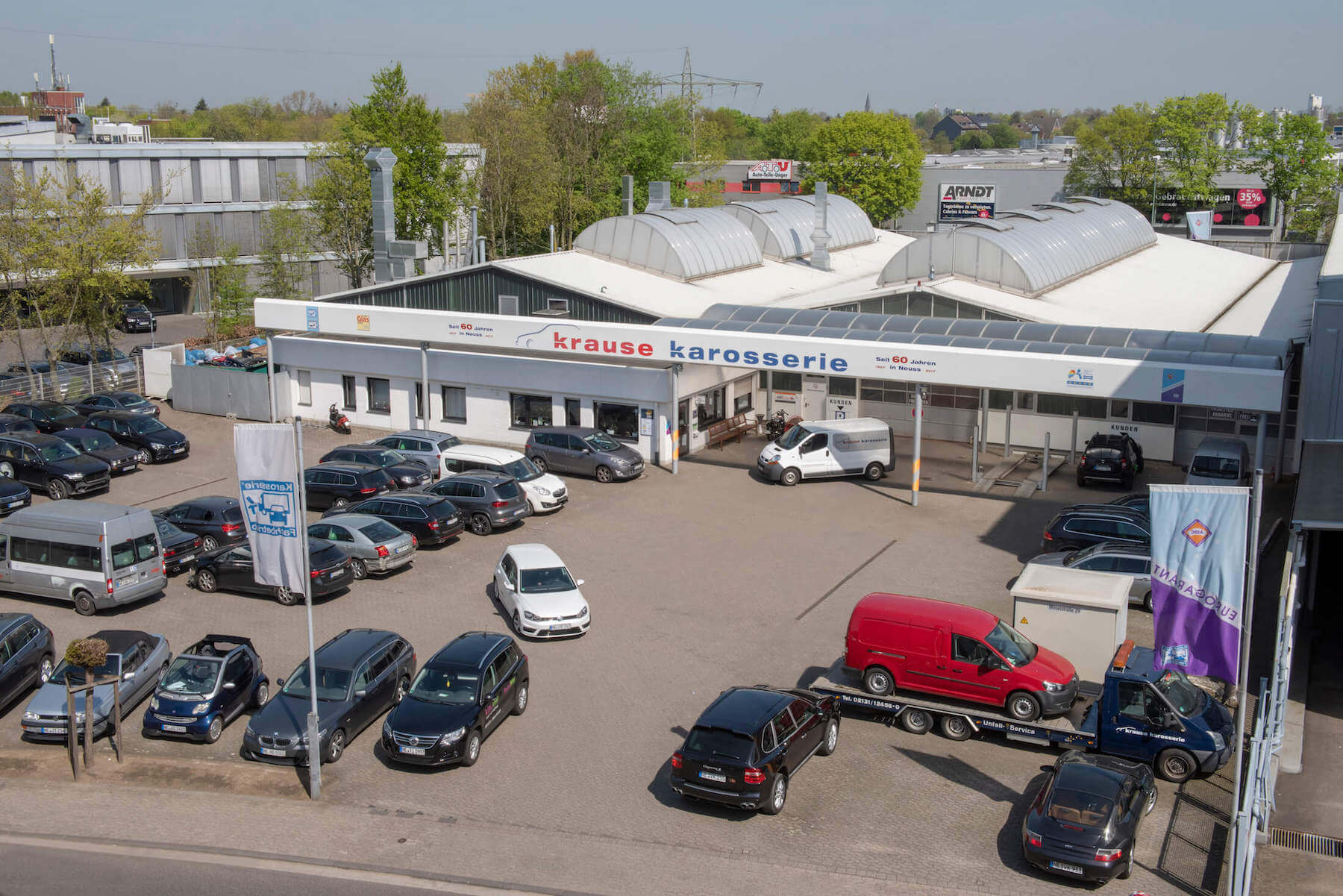 Vogelperspektive Werkstatt Krause Karosserie Neuss Gmbh